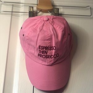 Espresso Then Prosecco Pink Baseball Hat/ Dad Hat